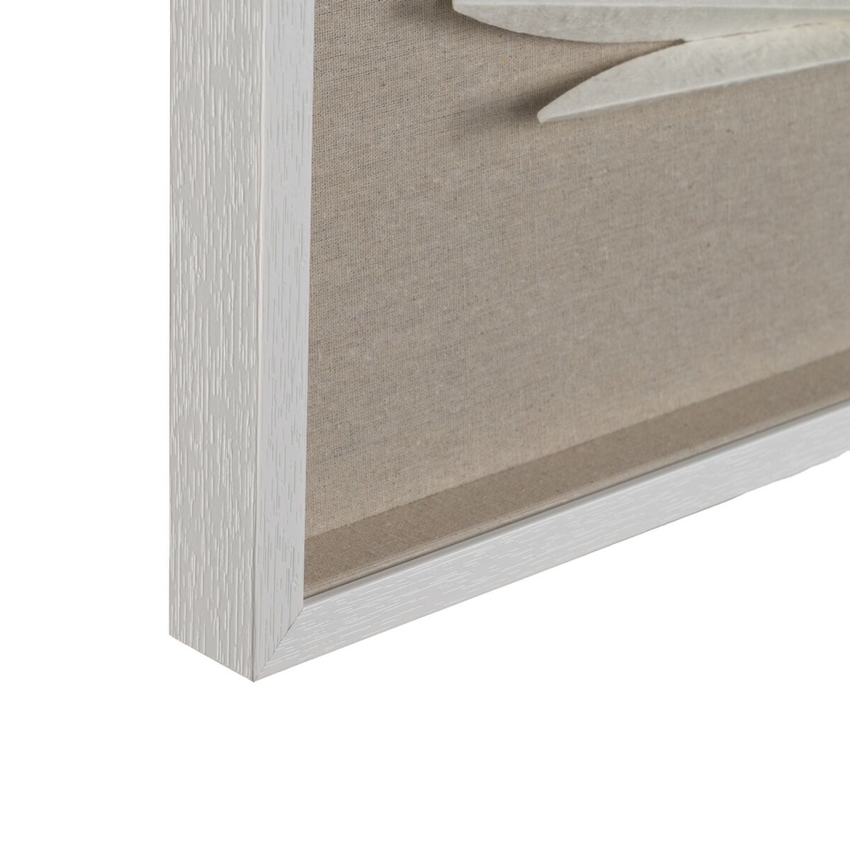 Læret Deco Hvit Baige 80 x 4 x 80 cm